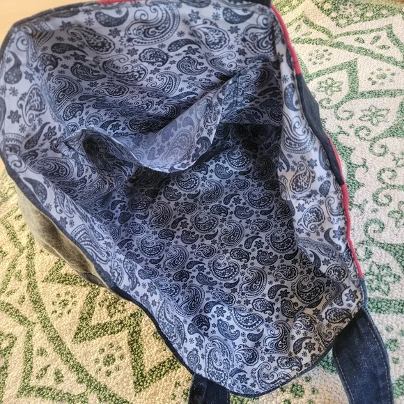 Denim patchwork tote bag - Picture 9 of 9